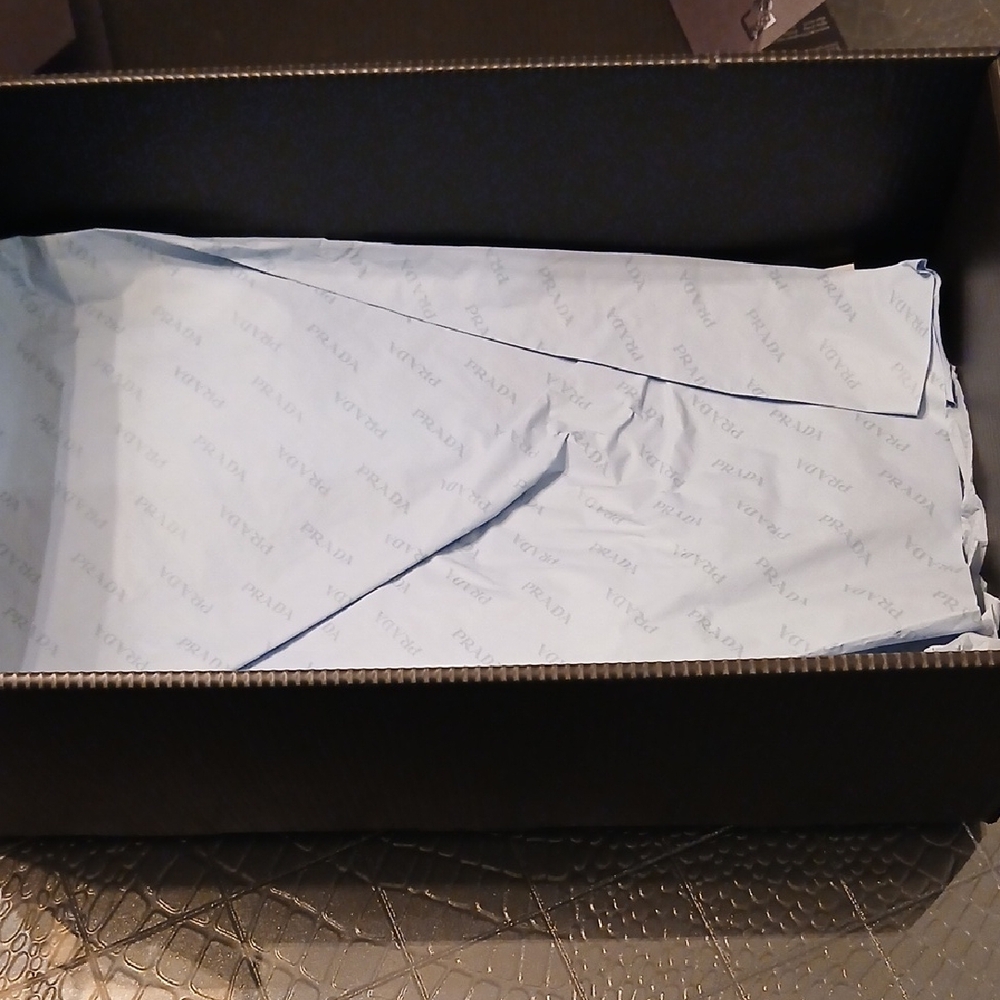 Prada Men's Downtown Low Top White and Orange Sneakers - Picture 12 of 14